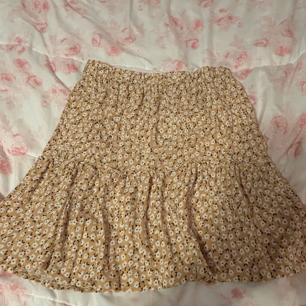 Floral Tan Skirt